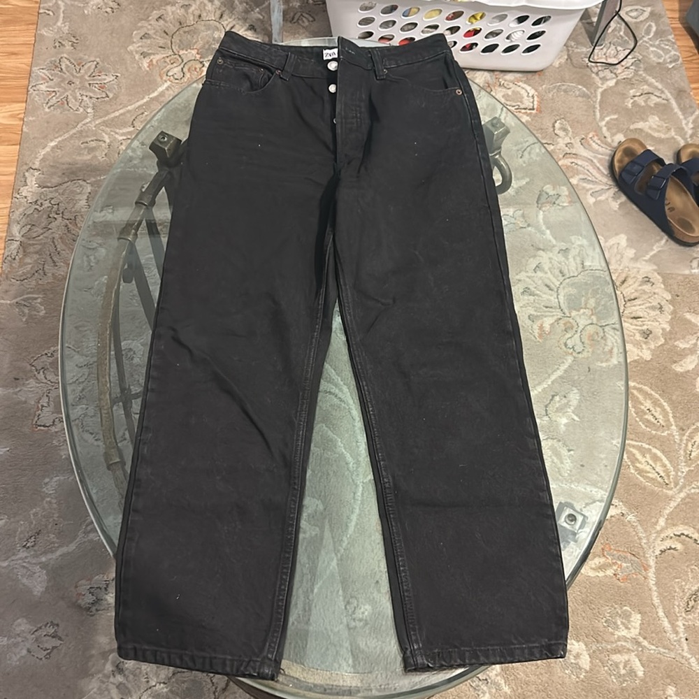 Zara Charcoal Denim Jeans 6